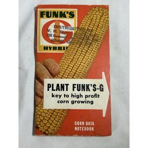 Vintage Funk G Hybrid Plant Corn Data  Notebook Farm Book Collectible Albany GA